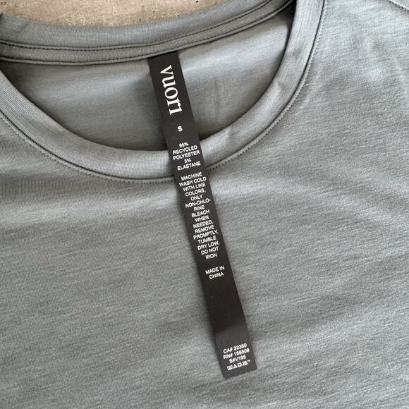 Vuori Current Tech Short Sleeve Tee Small Mist Blue NEW 4 Way Stretch T-Shirt - Picture 3 of 5